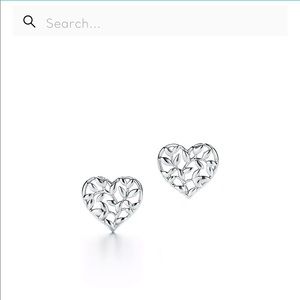 Tiffany & co olive leaf heart earrings
